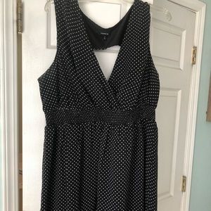 Torrid black and white polka dot retro pin up dres